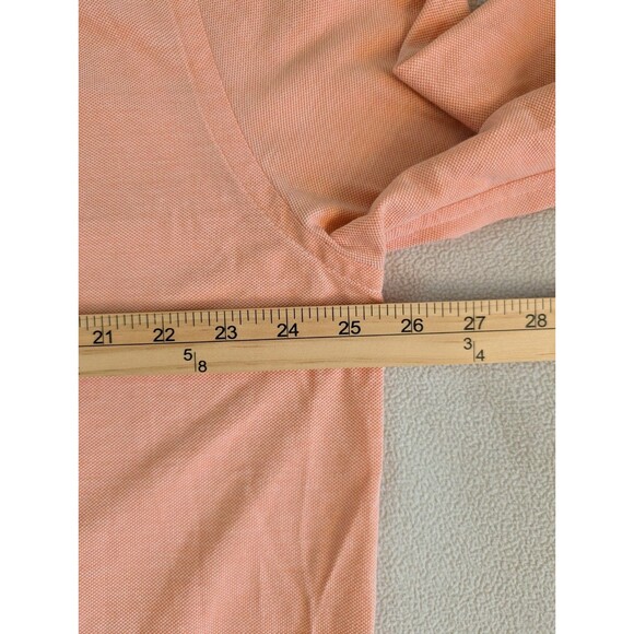 Ralph Lauren Men's Knit Oxford Size 2XL Button Up Shirt Peach Pony Logo Preppy - Picture 7 of 9